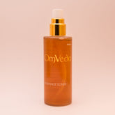 OmVeda Radiance Toner 100ml amber toner bottle with gold cap