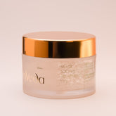 OmVeda Silver Soothe Treatment Gel 50ml cream jar with gold lid, side label text