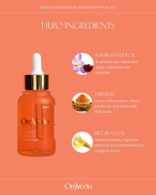 OmVeda Radiance (Kumkumadi) Facial Oil 50ml - OmAyur Wellness