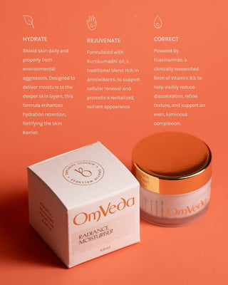 OmVeda Radiance Moisturiser 50ml - OmAyur Wellness