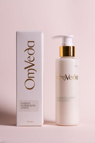 OmVeda Radiant Flowers Body Lotion 150ml - OmAyur Wellness