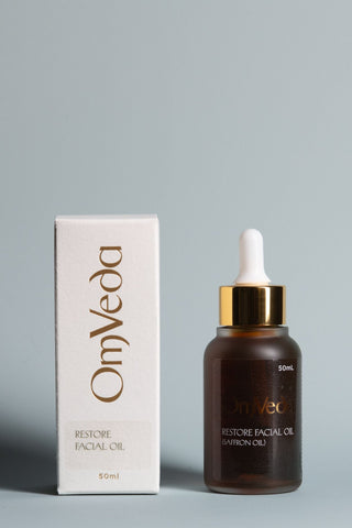 OmVeda Restore (Saffron) Facial Oil 50ml - OmAyur Wellness