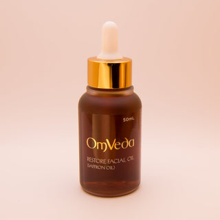 OmVeda Restore (Saffron) Facial Oil 50ml - OmAyur Wellness