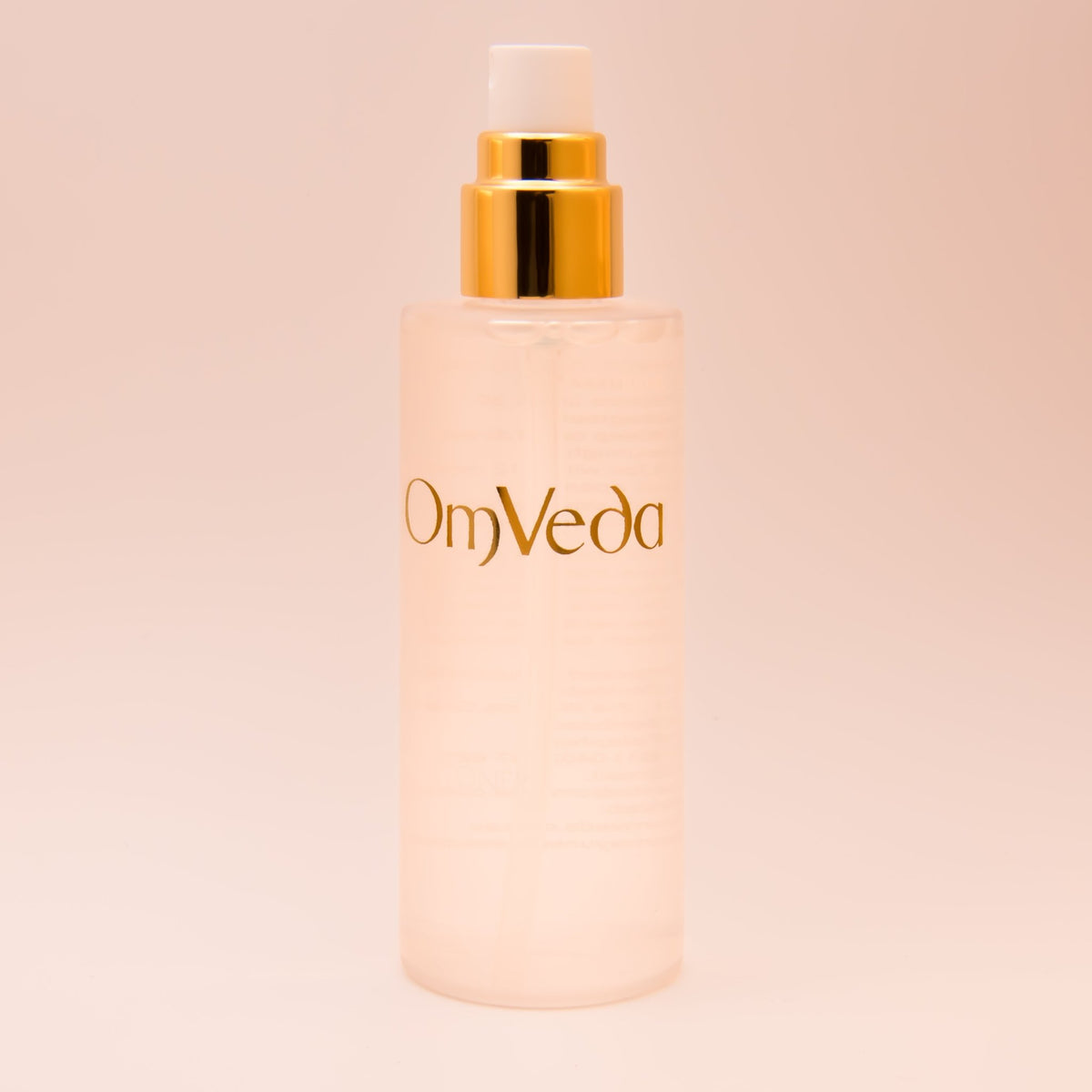 OmVeda rose toner 100 ml pump bottle with gold cap